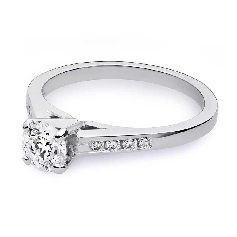Channel Set Diamond Engagement Ring