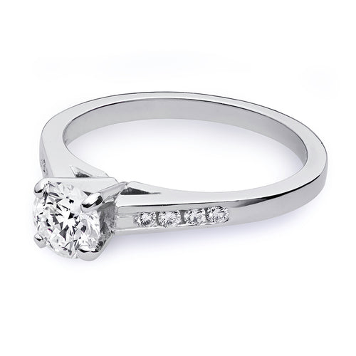 Channel Set Diamond Engagement Ring