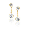 Bezel Set Diamond Dangle Earrings