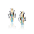 Black Opal and Diamond Earrings