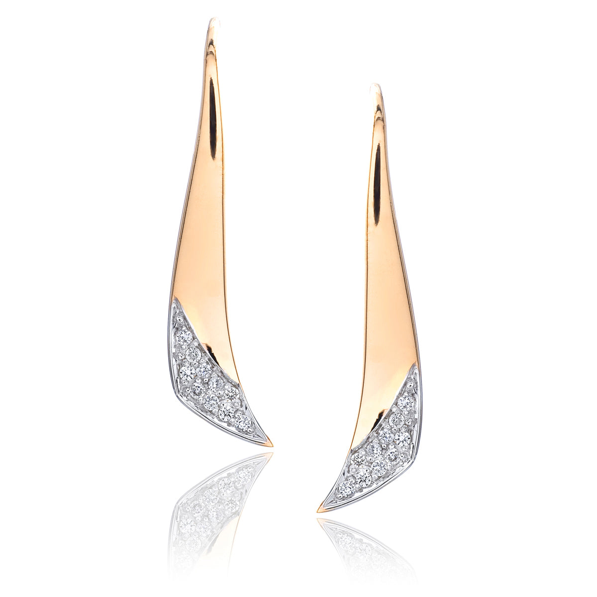 Rose Gold Diamond Earrings