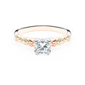 Rose Gold Floral Engagement Ring