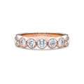 Rose Gold Millgrain Bezel Diamond Band