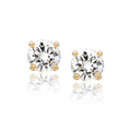 Yellow Gold Diamond Stud Earrings