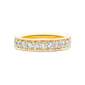 Yellow Gold Bead Set Diamond Band