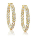 Yellow Gold Diamond Pavé Hoop Earrings