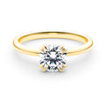Yellow Gold Double Prong Solitaire
