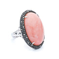 Peruvian Opal and Diamond Ring