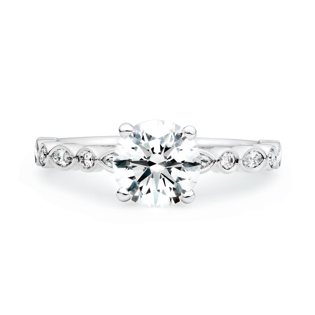 Accented Solitaire Engagement Ring