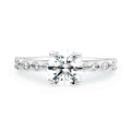 Accented Solitaire Engagement Ring