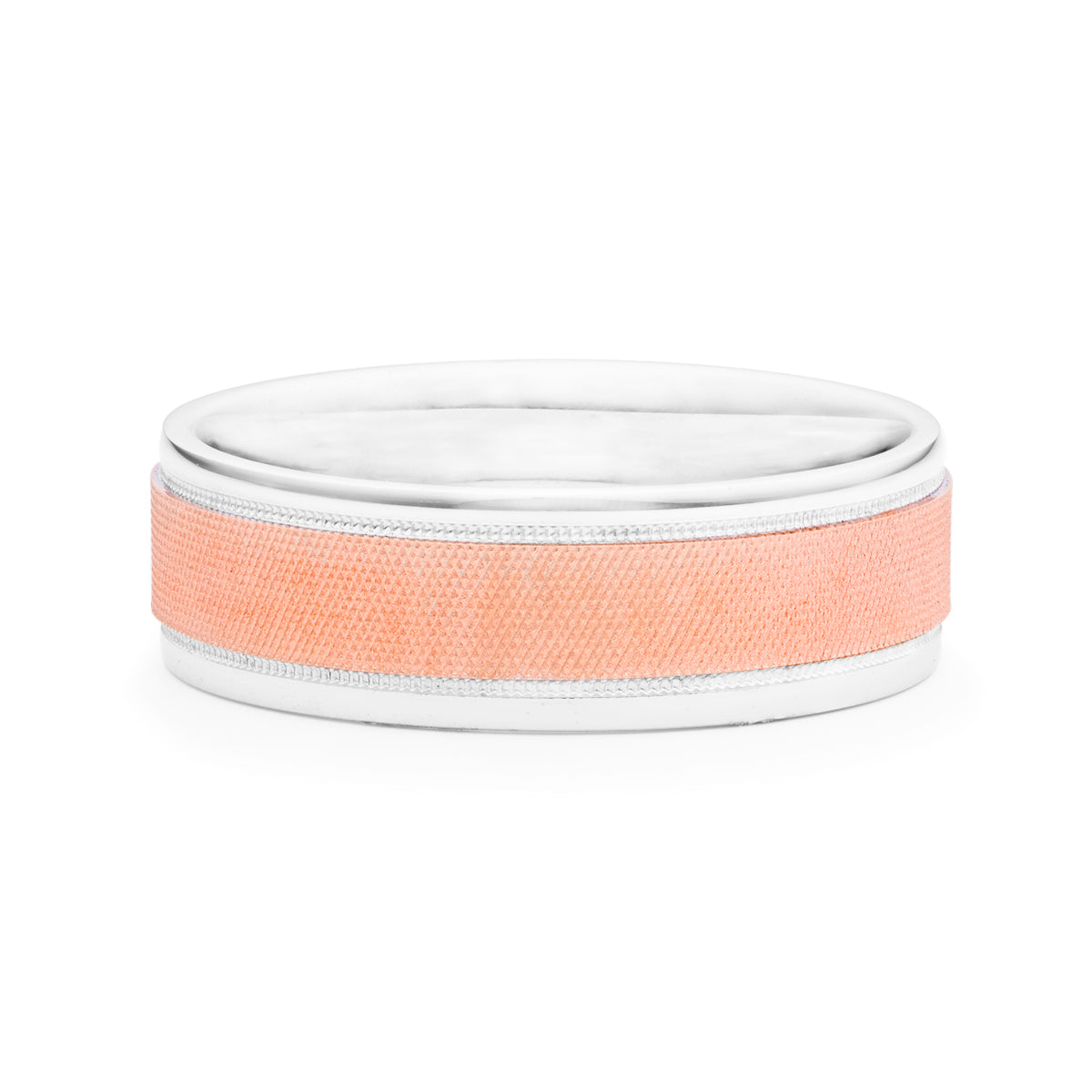 Men's Two Tone Textured Band