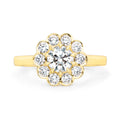 Yellow Gold Floral Style Engagement Ring