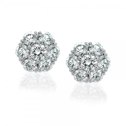 Diamond Cluster Earrings 122-10166