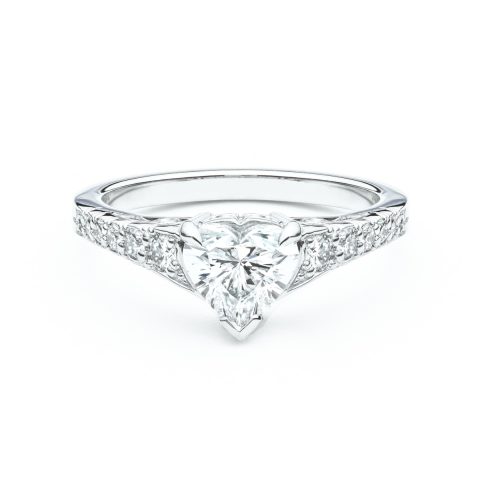 171-10152 Heart Shaped Custom Diamond Engagement Ring